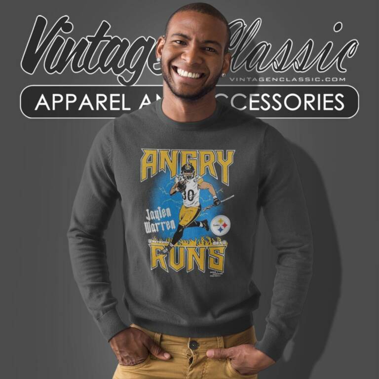 Pittsburgh Steelers Jaylen Warren Angry Runs Player Sweatshirt Pittsburgh Steelers Jaylen Warren Angry Runs Player Sweatshirt