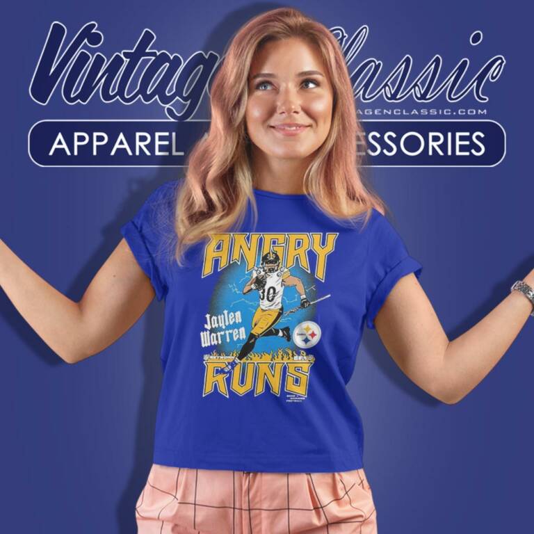 Pittsburgh Steelers Jaylen Warren Angry Runs Player Women T Shirt Pittsburgh Steelers Jaylen Warren Angry Runs Player Women T Shirt