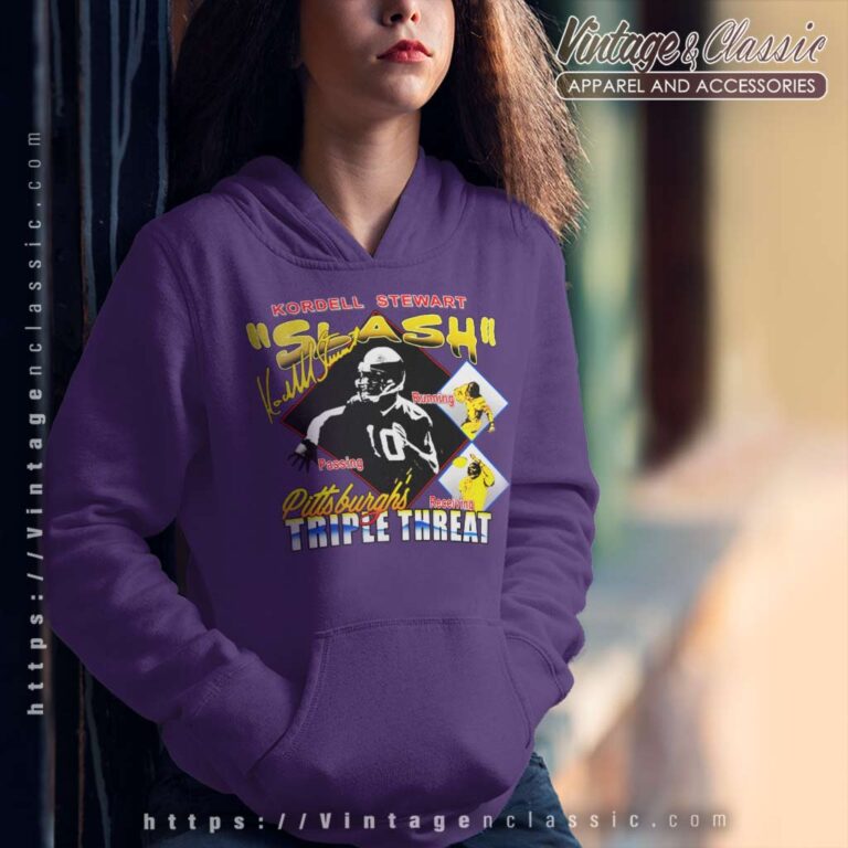 Pittsburgh Steelers Kordell Stewart Triple Threat Hoodie Pittsburgh Steelers Kordell Stewart Triple Threat Hoodie