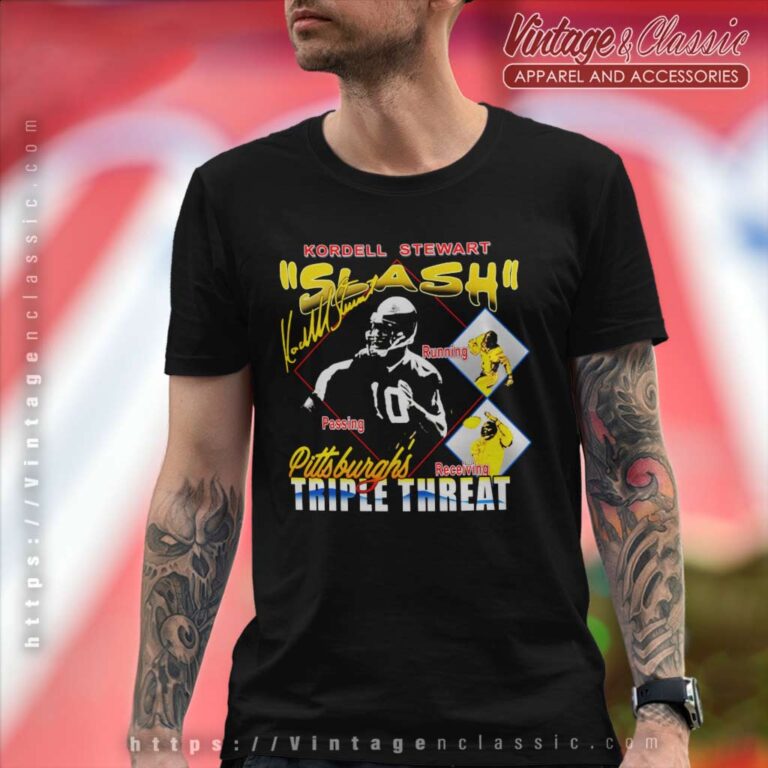 Pittsburgh Steelers Kordell Stewart Triple Threat T Shirt Pittsburgh Steelers Kordell Stewart Triple Threat T Shirt