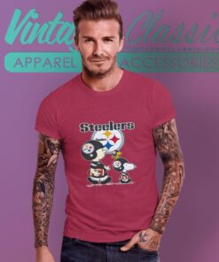 Pittsburgh Steelers Lets Play Football Together Snoopy Shirt T shirt