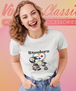 Pittsburgh Steelers Lets Play Football Together Snoopy Shirt Women T shirt