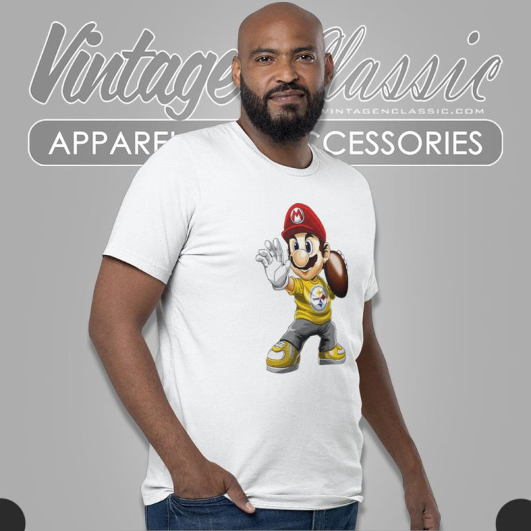 Pittsburgh Steelers Mario Nintendo T Shirt Pittsburgh Steelers Mario Nintendo T Shirt
