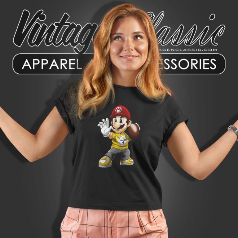 Pittsburgh Steelers Mario Nintendo Women T Shirt Pittsburgh Steelers Mario Nintendo Women T Shirt