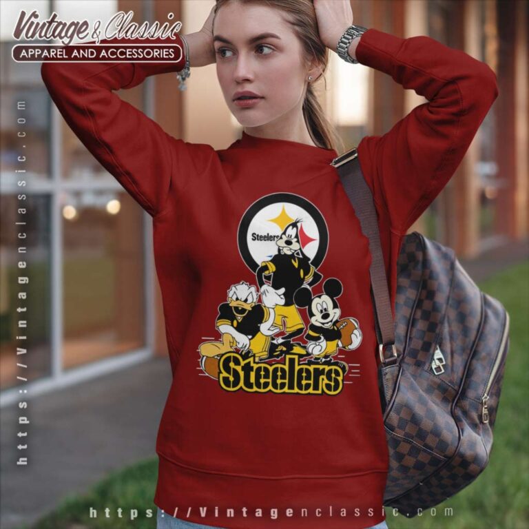 Pittsburgh Steelers Mickey Mouse Donald Duck Goofy Sweatshirt Pittsburgh Steelers Mickey Mouse Donald Duck Goofy Sweatshirt