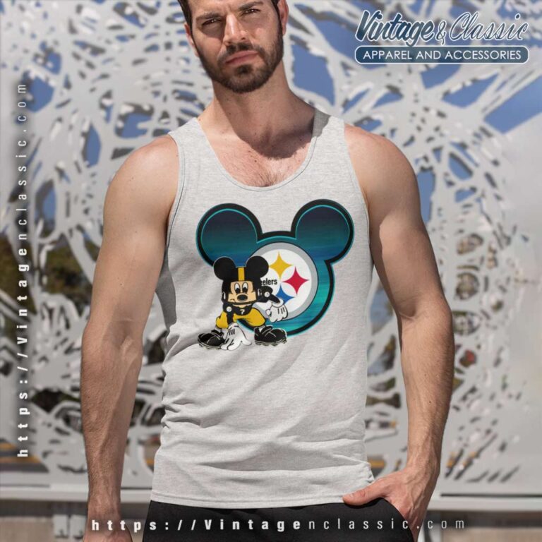 Pittsburgh Steelers Mickey Mouse Tank Top Racerback Pittsburgh Steelers Mickey Mouse Tank Top Racerback