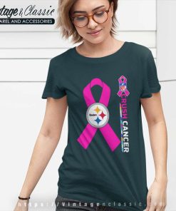 Pittsburgh Steelers Nfl Crush Cancer 2023 Women TShirt