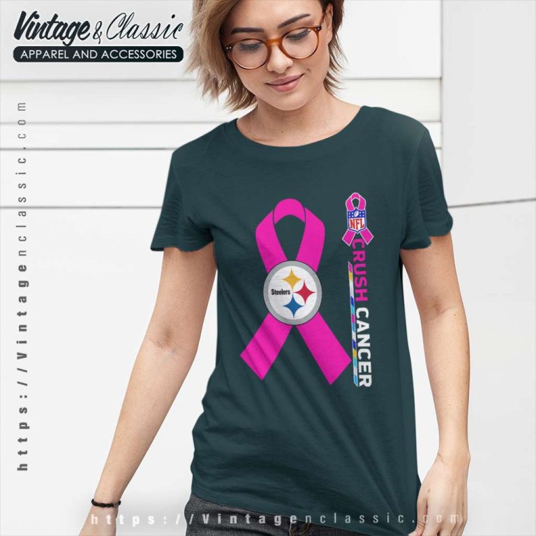 Pittsburgh Steelers Nfl Crush Cancer 2023 Women TShirt Pittsburgh Steelers Nfl Crush Cancer 2023 Women TShirt