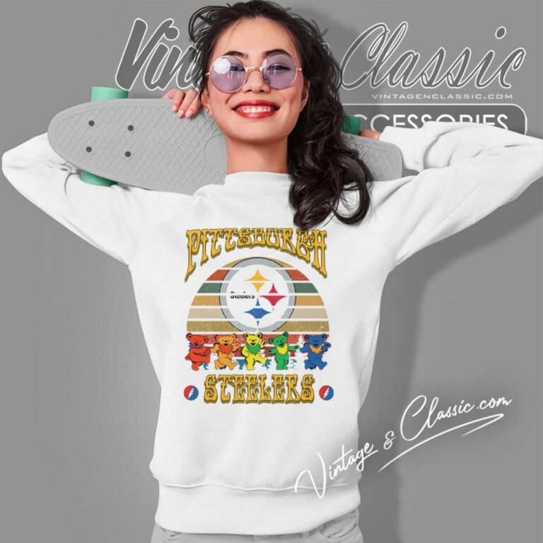 Pittsburgh Steelers Nfl Grateful Dancing Bears Retro Sweatshirt Pittsburgh Steelers Nfl Grateful Dancing Bears Retro Sweatshirt