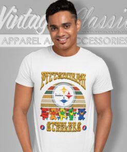 Pittsburgh Steelers Nfl Grateful Dancing Bears Retro T Shirt