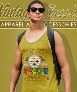 Pittsburgh Steelers Nfl Grateful Dancing Bears Retro Tank Top Racerback