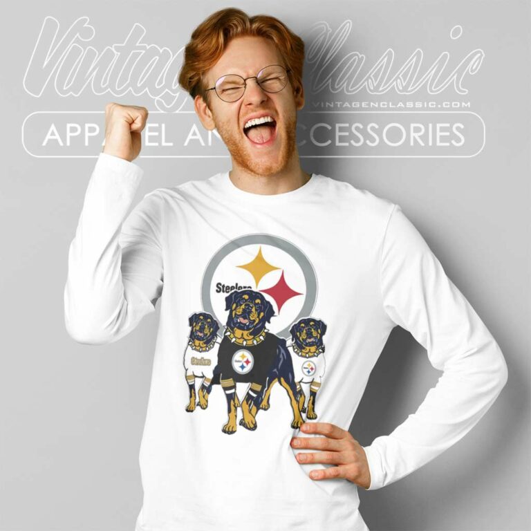 Pittsburgh Steelers Rottweiler Dogs Long Sleeve Tee Pittsburgh Steelers Rottweiler Dogs Long Sleeve Tee