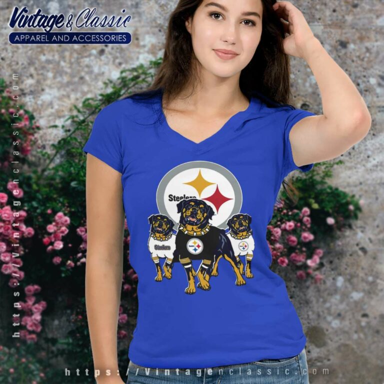 Pittsburgh Steelers Rottweiler Dogs V Neck TShirt Pittsburgh Steelers Rottweiler Dogs V Neck TShirt