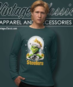 Pittsburgh Steelers Santa Grinch Christmas Love Long Sleeve Tee