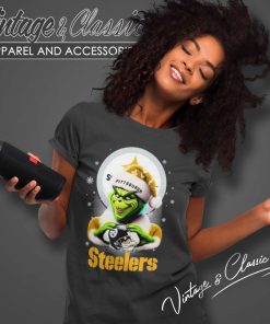 Pittsburgh Steelers Santa Grinch Christmas Love Women TShirt