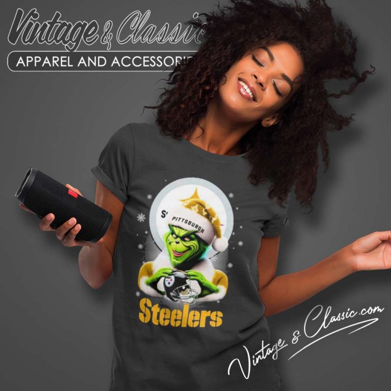 Pittsburgh Steelers Santa Grinch Christmas Love Women TShirt Pittsburgh Steelers Santa Grinch Christmas Love Women TShirt