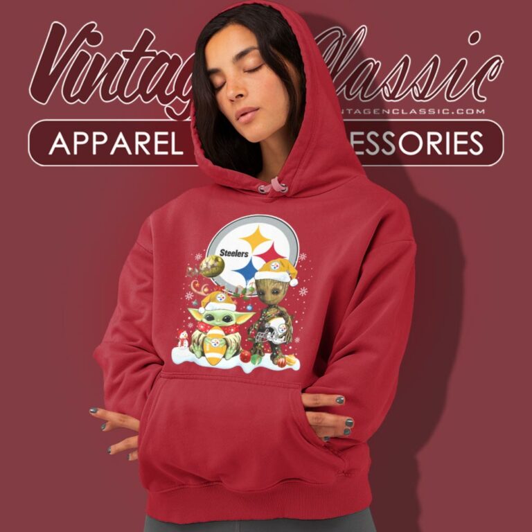 Pittsburgh Steelers Shirt Baby Yoda And Groot Santa Christmas Hoodie Pittsburgh Steelers Shirt Baby Yoda And Groot Santa Christmas Hoodie