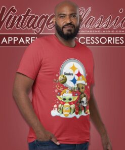 Pittsburgh Steelers Shirt Baby Yoda And Groot Santa Christmas T Shirt