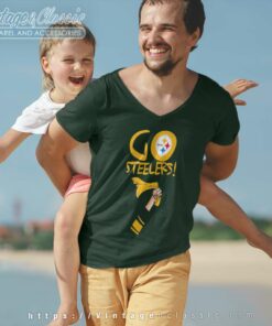 Pittsburgh Steelers Shirt Go Steelers V Neck TShirt