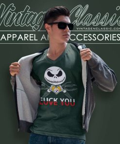 Pittsburgh Steelers Shirt Love You Jack Skellington Halloween V Neck TShirt