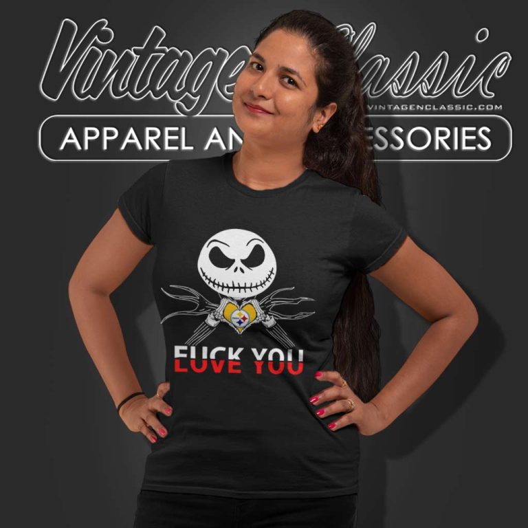Pittsburgh Steelers Shirt Love You Jack Skellington Halloween Women TShirt Pittsburgh Steelers Shirt Love You Jack Skellington Halloween Women TShirt
