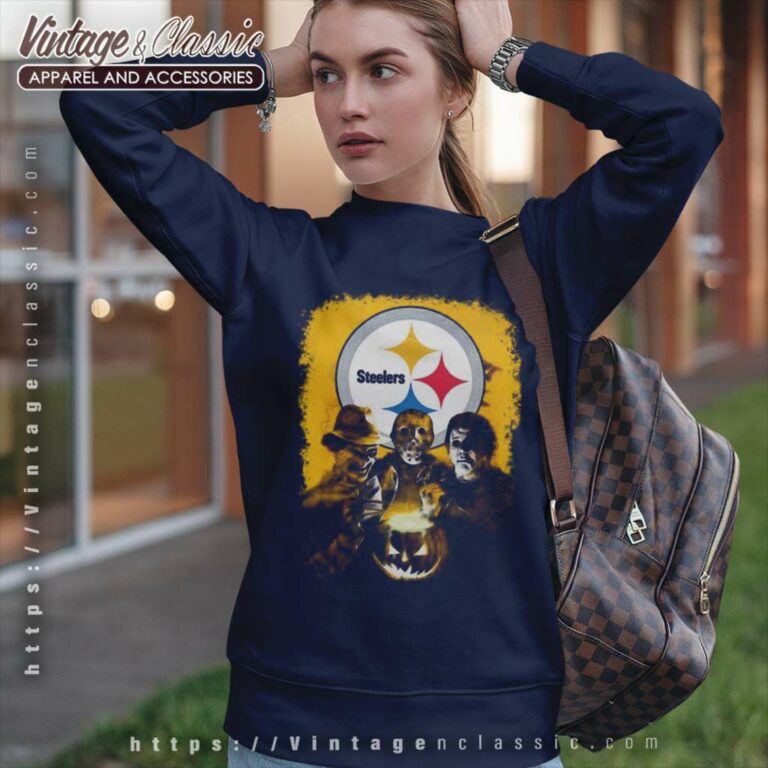 Pittsburgh Steelers Shirt Michael Myers Freddy Krueger Jason Voorhees Halloween Sweatshirt Pittsburgh Steelers Shirt Michael Myers Freddy Krueger Jason Voorhees Halloween Sweatshirt