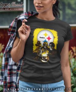 Pittsburgh Steelers Shirt Michael Myers Freddy Krueger Jason Voorhees Halloween 6 Pittsburgh Steelers Shirt Michael Myers Freddy Krueger Jason Voorhees Halloween Women TShirt