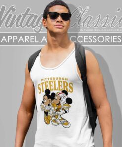 Pittsburgh Steelers Shirt Mickey Mouse And Minnie Mouse Tank Top Racerback