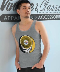 Pittsburgh Steelers Shirt Nfl Grateful Dead Logo Tank Top Racerback