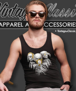 Pittsburgh Steelers Skeleton No Evil Tank Top Racerback