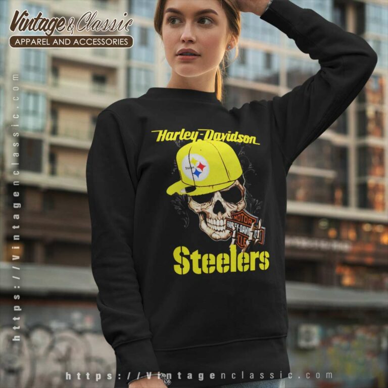Pittsburgh Steelers Skull Motor Harley Davidson Cycles Sweatshirt Pittsburgh Steelers Skull Motor Harley Davidson Cycles Sweatshirt