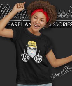Pittsburgh Steelers Skull Nfl Women T Shirt