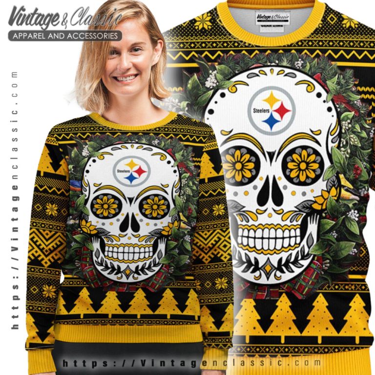 Pittsburgh Steelers Skull Ugly Christmas Sweater Ugly Sweater shirt Pittsburgh Steelers Skull Ugly Christmas Sweater Ugly Sweater shirt