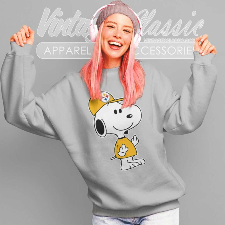 Pittsburgh Steelers Snoopy Double Middle Fingers Sweatshirt Pittsburgh Steelers Snoopy Double Middle Fingers Sweatshirt