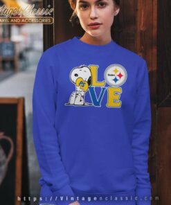 Pittsburgh Steelers Snoopy Love Heart Shirt 4 Pittsburgh Steelers Snoopy Love Heart Sweatshirt 1