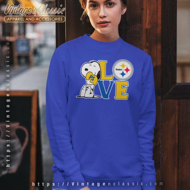 Pittsburgh Steelers Snoopy Love Heart Sweatshirt 1 Pittsburgh Steelers Snoopy Love Heart Sweatshirt 1