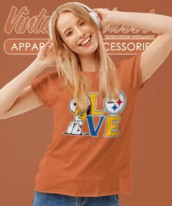 Pittsburgh Steelers Snoopy Love Heart Shirt 7 Pittsburgh Steelers Snoopy Love Heart Women TShirt