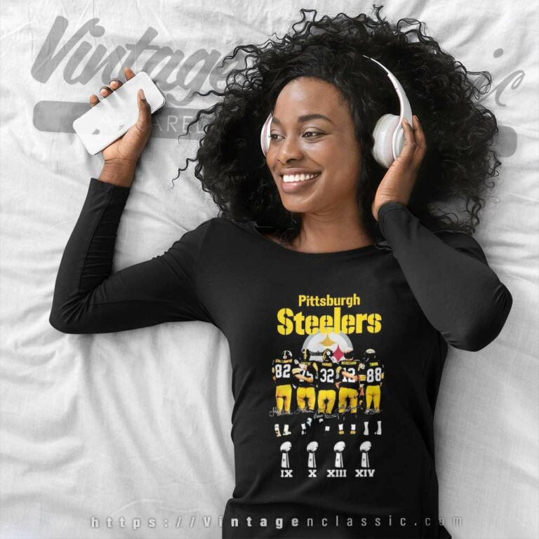 Pittsburgh Steelers Stallworth Greene Harris Bradshaw Swann Long Sleeve Tee Pittsburgh Steelers Stallworth Greene Harris Bradshaw Swann Long Sleeve Tee