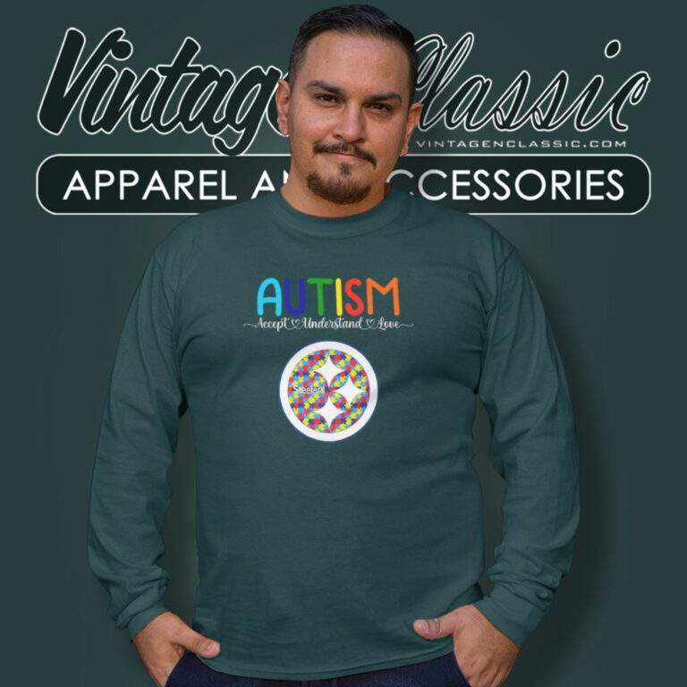 Pittsburgh Steelers Support Autism Long Sleeve Tee Pittsburgh Steelers Support Autism Long Sleeve Tee