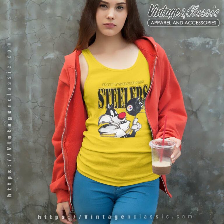 Pittsburgh Steelers Sylvester Looney Tunes Nfl Tank Top Racerback Pittsburgh Steelers Sylvester Looney Tunes Nfl Tank Top Racerback