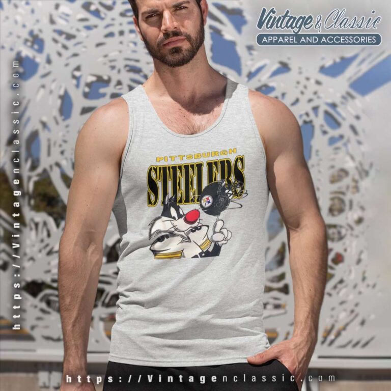 Pittsburgh Steelers Sylvester Looney Tunes Tank Top Racerback Pittsburgh Steelers Sylvester Looney Tunes Tank Top Racerback