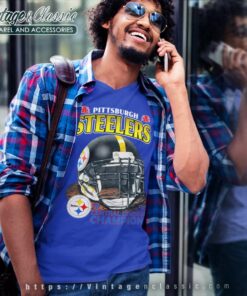 Pittsburgh Steelers Vintage Nfl Football V Neck TShirt