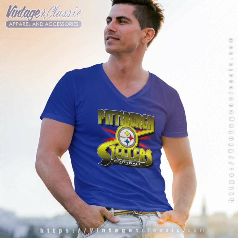 Pittsburgh Steelers Vintage Nfl Graphic V Neck TShirt Pittsburgh Steelers Vintage Nfl Graphic V Neck TShirt