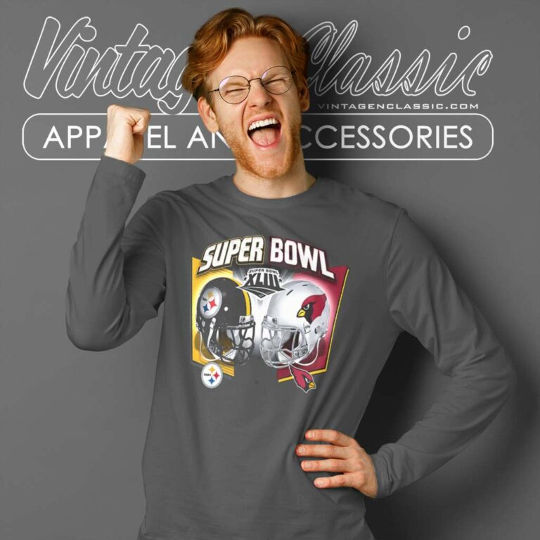 Pittsburgh Steelers Vs Arizona Cardinals Super Bowl Xliii Long Sleeve Tee Pittsburgh Steelers Vs Arizona Cardinals Super Bowl Xliii Long Sleeve Tee