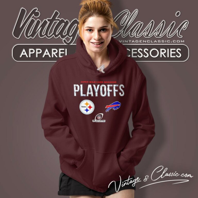 Pittsburgh Steelers Vs Buffalo Bills Nfl Playoffs 2023 Super Wild Card Weekend Hoodie Pittsburgh Steelers Vs Buffalo Bills Nfl Playoffs 2023 Super Wild Card Weekend Hoodie