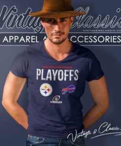 Pittsburgh Steelers Vs Buffalo Bills Nfl Playoffs 2023 Super Wild Card Weekend V Neck TShirt