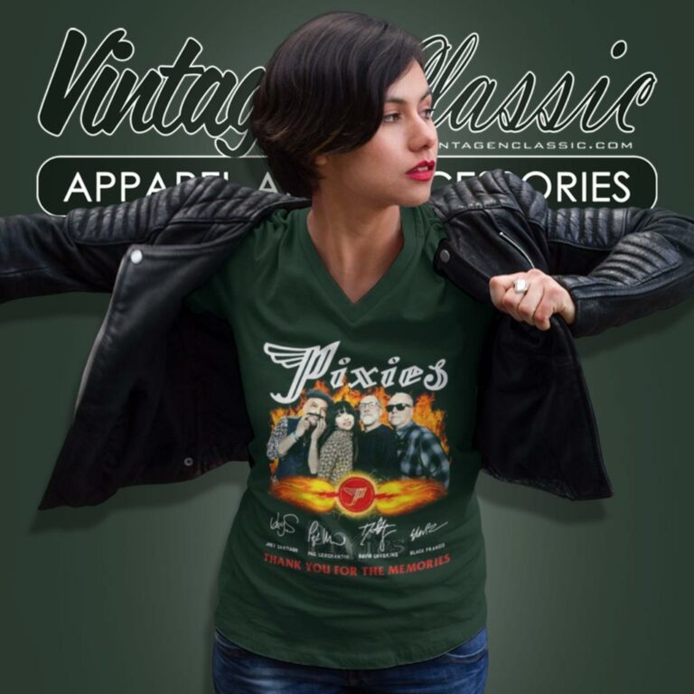 Pixies Thank You For The Memories Signatures V Neck TShirt Pixies Thank You For The Memories Signatures V Neck TShirt