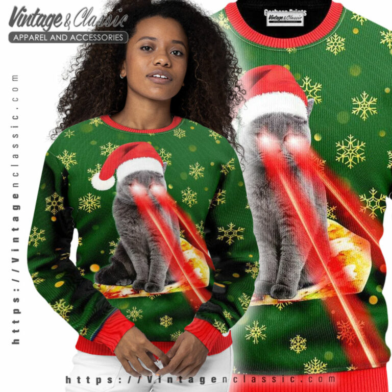 Pizza Cat Laser Eyes Ugly Sweater Women Ugly Sweater Pizza Cat Laser Eyes Ugly Sweater Women Ugly Sweater