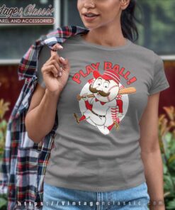 Play Ball Cincinnati Reds Mascot Women TShirt