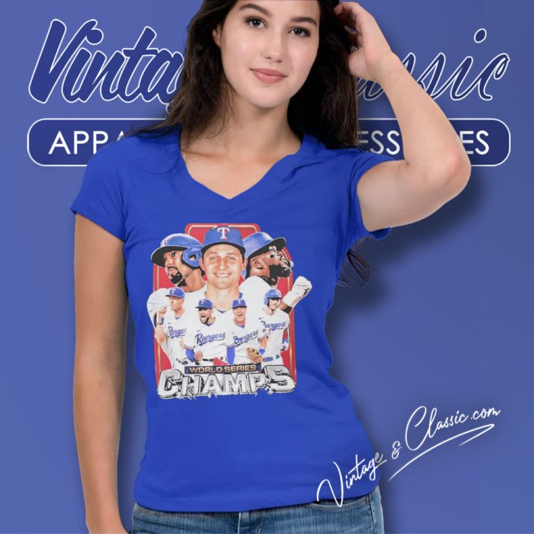 Players Texas Rangers 2023 World Series Champions V Neck TShirt Players Texas Rangers 2023 World Series Champions V Neck TShirt